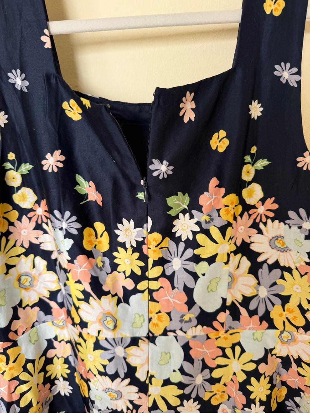 LOFT Navy Floral Printed A-Line Sundress - Picture 5 of 10